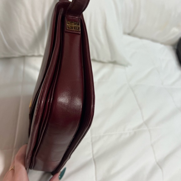 Givenchy Burgundy Leather Shoulder Bag - Picture 6 of 16
